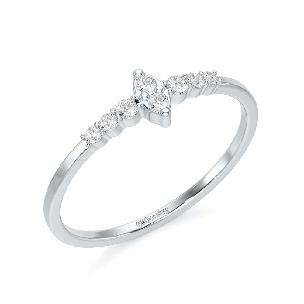 Elegance Silver Ring - White Gold - Image 1