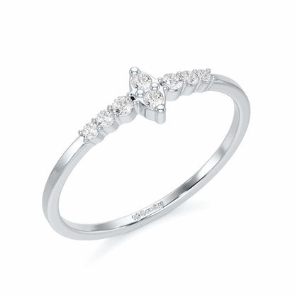 Elegance Silver Ring - White Gold - Image 1
