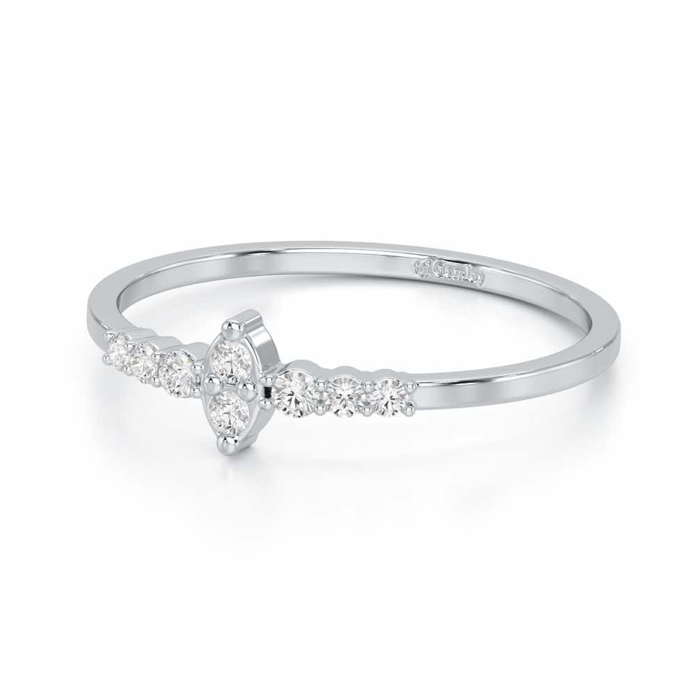 Elegance Silver Ring - White Gold - Image 2