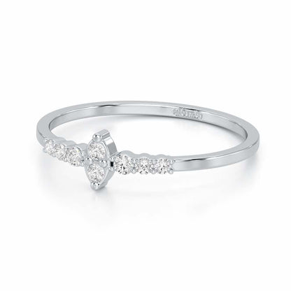 Elegance Silver Ring - White Gold - Image 2