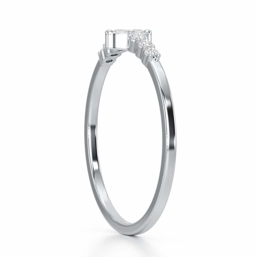 Elegance Silver Ring - White Gold - Image 3