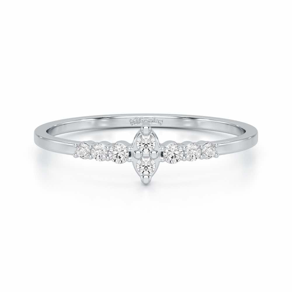 Elegance Silver Ring - White Gold - Image 4