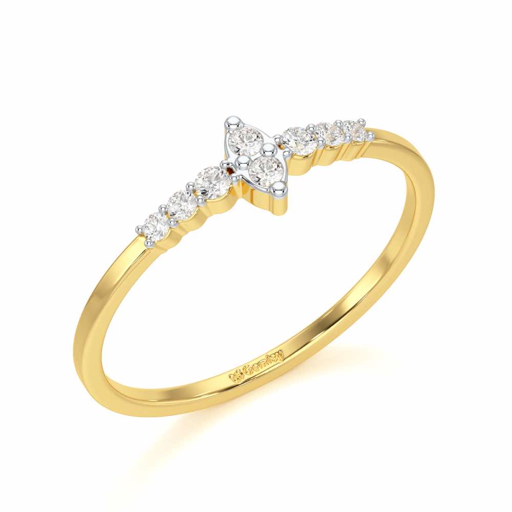 Elegance Silver Ring - Yellow Gold - Image 1