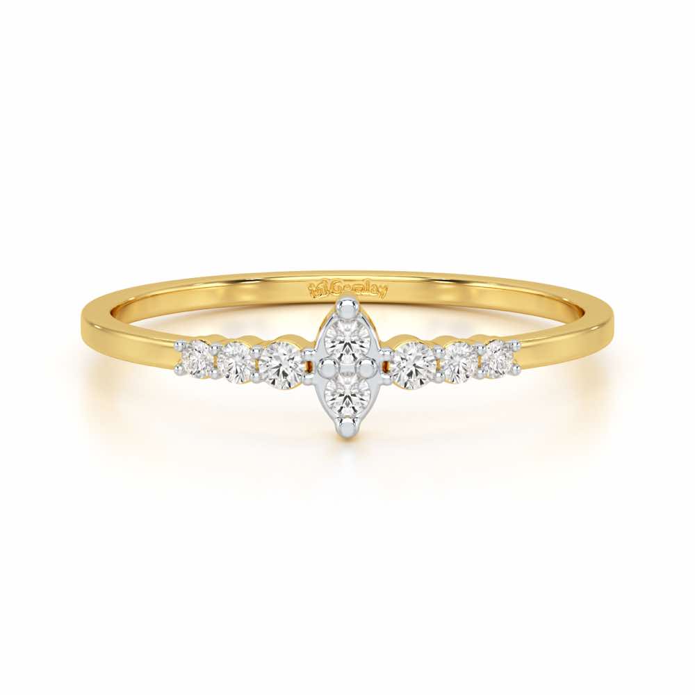 Elegance Silver Ring - Yellow Gold - Image 4