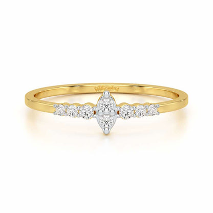 Elegance Silver Ring - Yellow Gold - Image 4