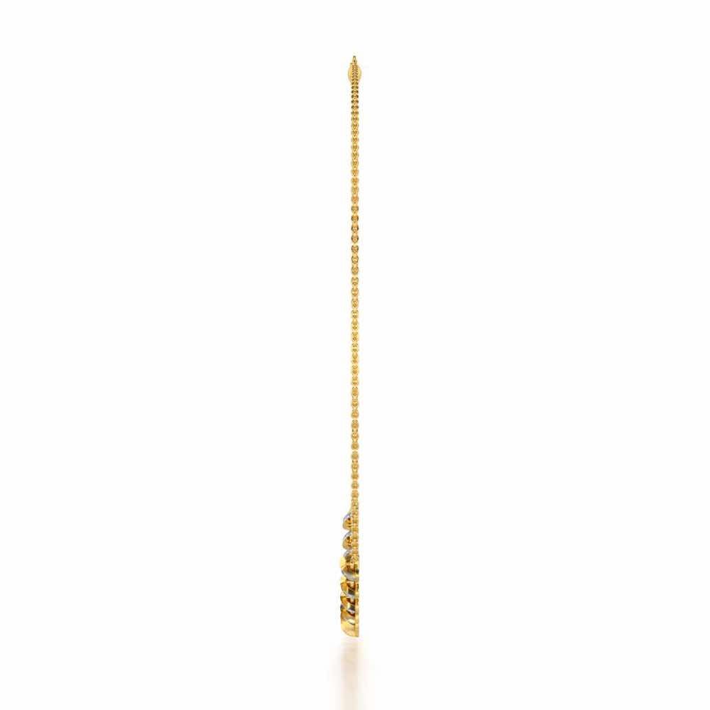 Elegance Gem Silver Necklace - Yellow Gold - Image 4