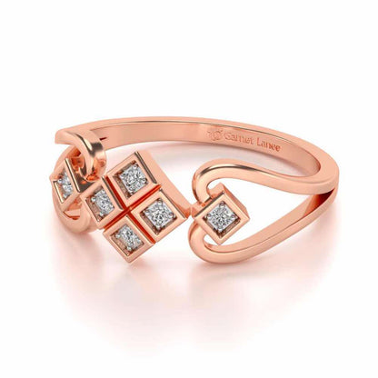 Elegance Glorified Silver Ring - Rose Gold - Image 2