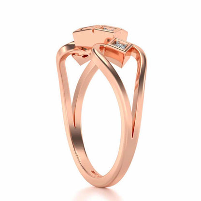 Elegance Glorified Silver Ring - Rose Gold - Image 3