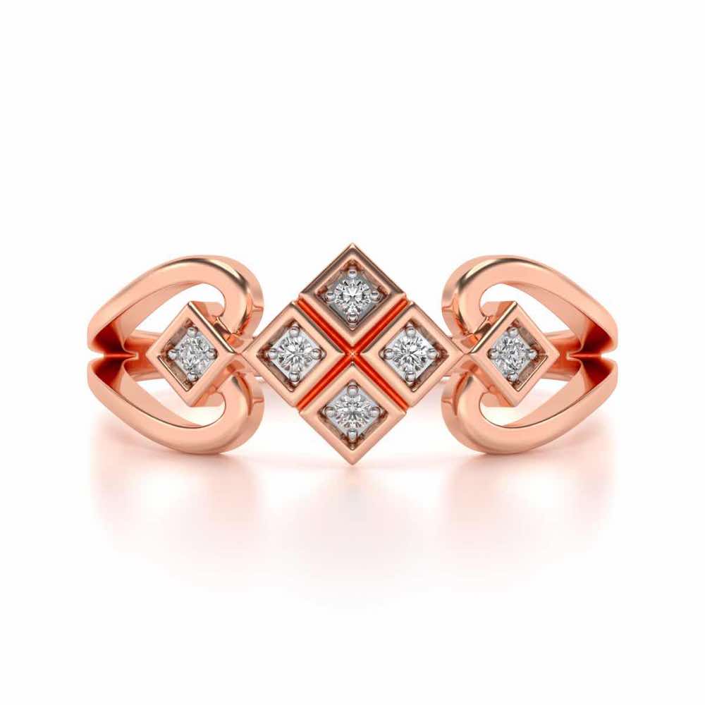 Elegance Glorified Silver Ring - Rose Gold - Image 4