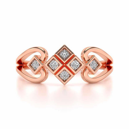 Elegance Glorified Silver Ring - Rose Gold - Image 4