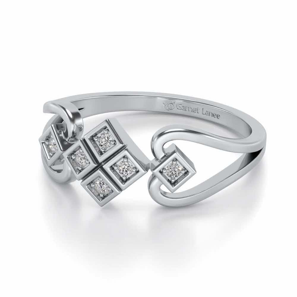 Elegance Glorified Silver Ring - White Gold - Image 2