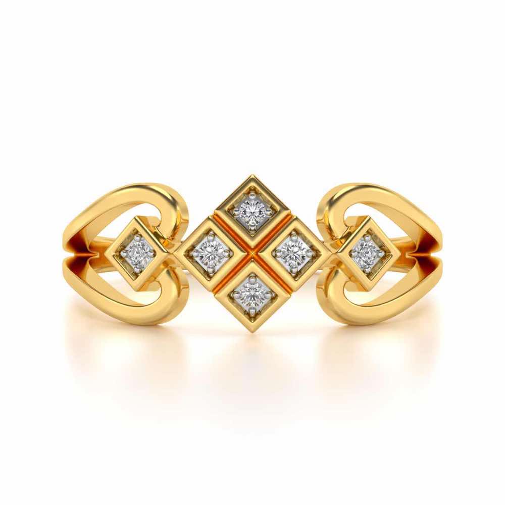 Elegance Glorified Silver Ring - Yellow Gold - Image 4