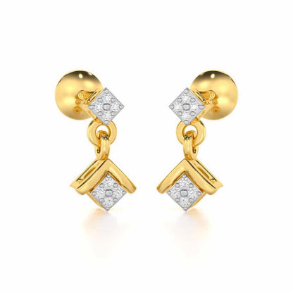 Elegance Redefined Silver Earrings - Yellow Gold - Image 2