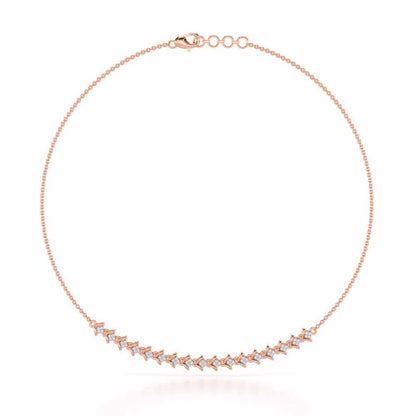 Elegance Redefined Silver Necklace - Rose Gold - Image 3