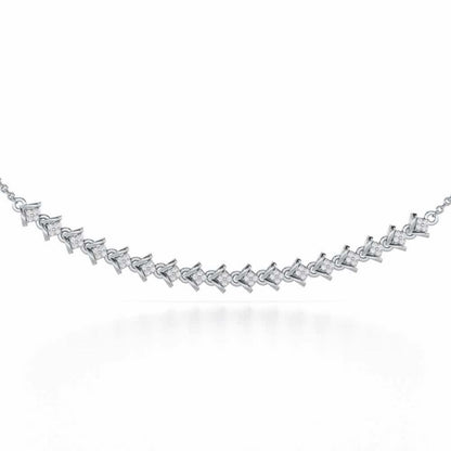 Elegance Redefined Silver Necklace - White Gold - Image 1