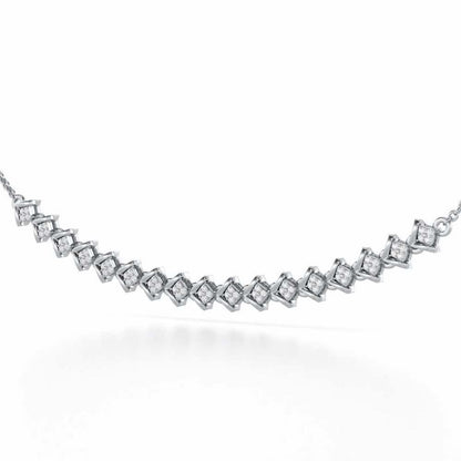 Elegance Redefined Silver Necklace - White Gold - Image 2