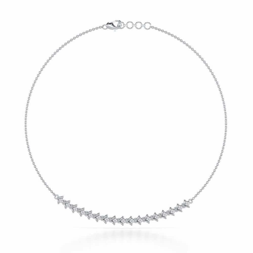 Elegance Redefined Silver Necklace - White Gold - Image 3