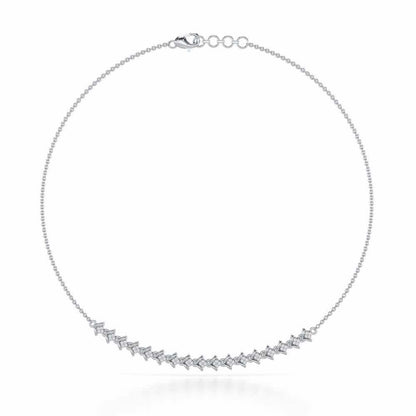 Elegance Redefined Silver Necklace - White Gold - Image 3