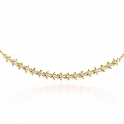 Elegance Redefined Silver Necklace - Yellow Gold - Image 1