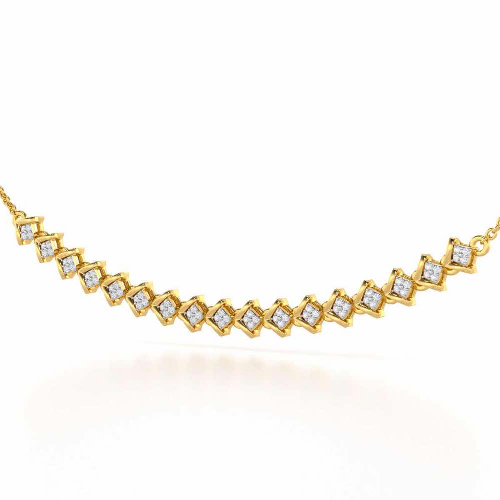 Elegance Redefined Silver Necklace - Yellow Gold - Image 2