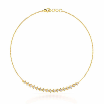 Elegance Redefined Silver Necklace - Yellow Gold - Image 3