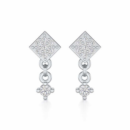 Elegance Tassel Silver Earrings - White Gold - Image 1