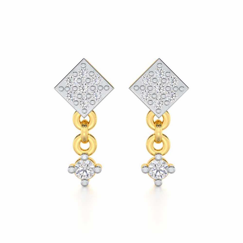 Elegance Tassel Silver Earrings - Yellow Gold - Image 1