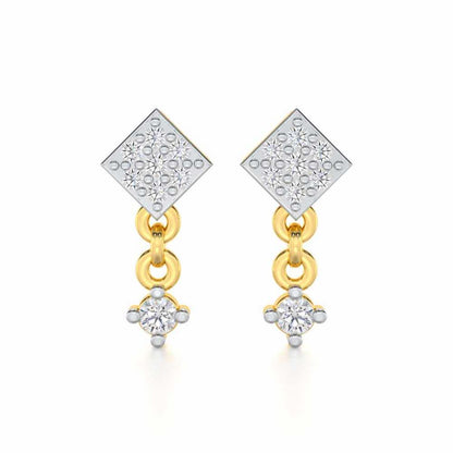 Elegance Tassel Silver Earrings - Yellow Gold - Image 1