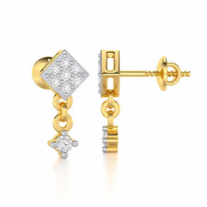 Elegance Tassel Silver Earrings - Yellow Gold - Image 4