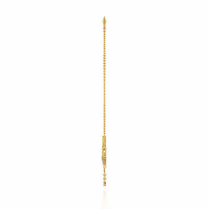 Elegance Tassel Silver Necklace - Yellow Gold - Image 4