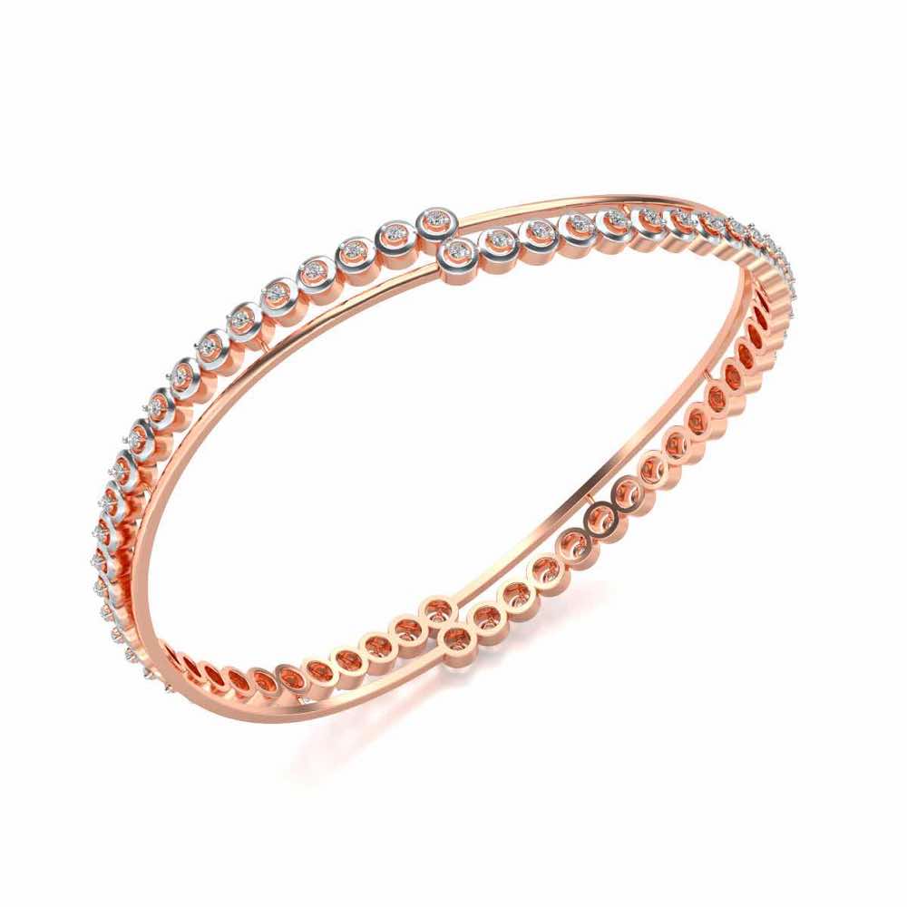 Elegant Silver Bangles - Rose Gold - Image 1