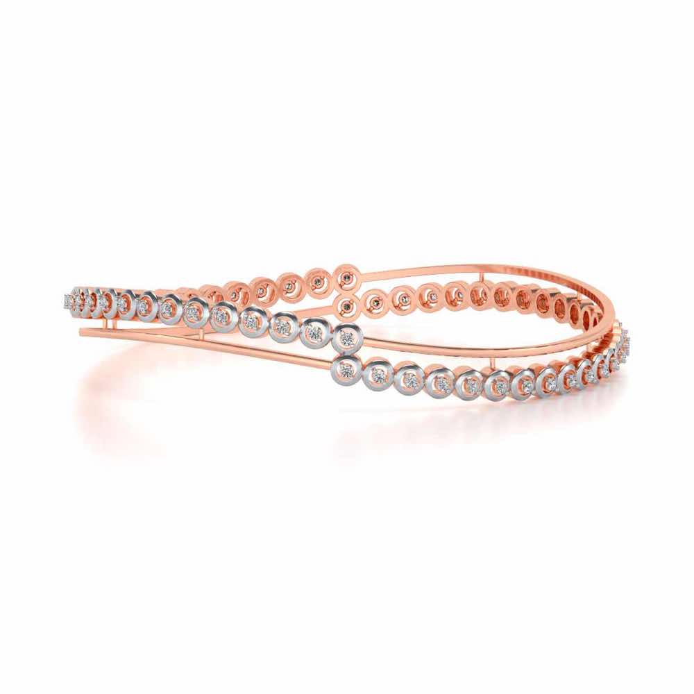 Elegant Silver Bangles - Rose Gold - Image 4