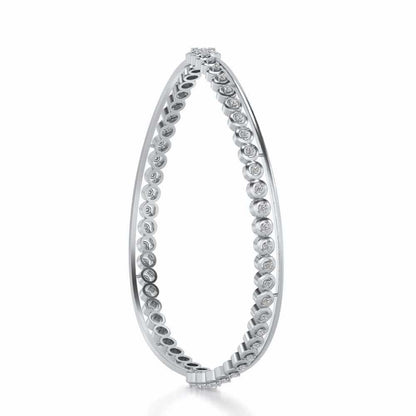 Elegant Silver Bangles - White Gold - Image 3