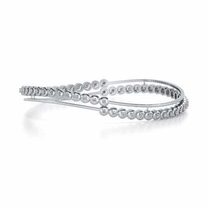 Elegant Silver Bangles - White Gold - Image 4