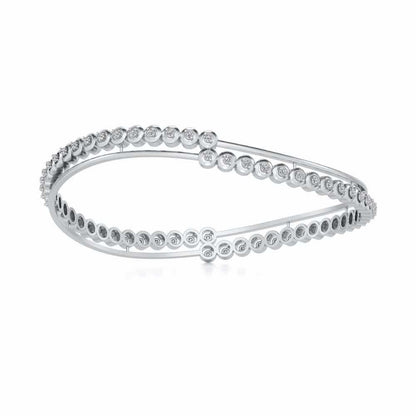 Elegant Silver Bangles - White Gold - Image 5