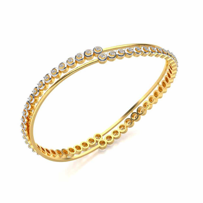 Elegant Silver Bangles - Yellow Gold - Image 1