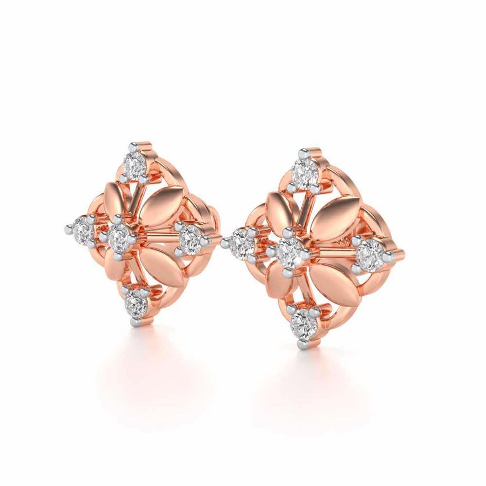 Elegant Silver Earrings - Rose Gold - Image 3