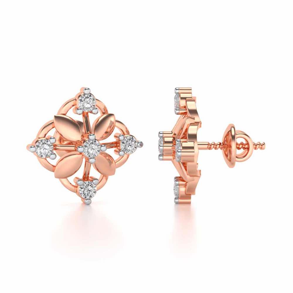 Elegant Silver Earrings - Rose Gold - Image 4