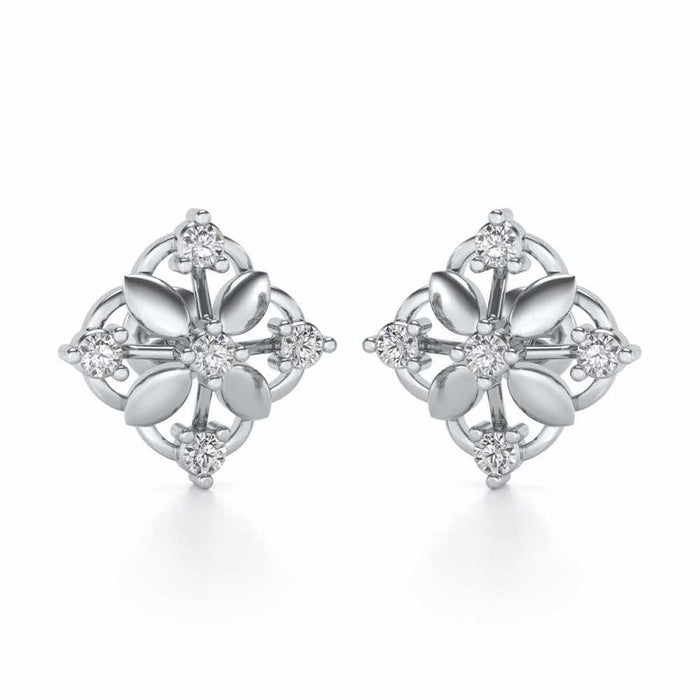 Elegant Silver Earrings - White Gold - Image 1