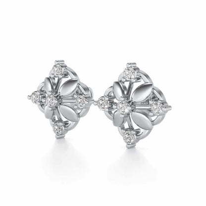 Elegant Silver Earrings - White Gold - Image 3