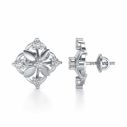 Elegant Silver Earrings - White Gold - Image 4