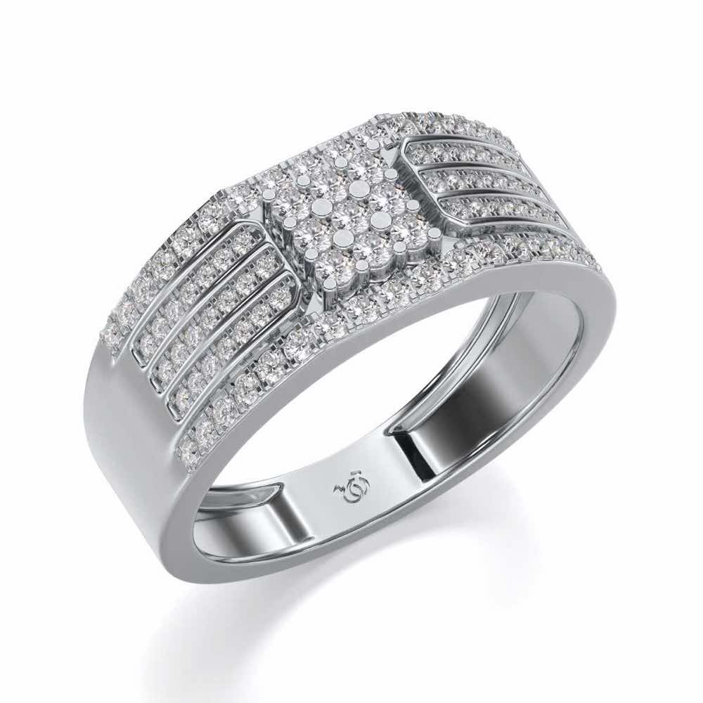 Elegant Magnate Ring For Him - White Gold - Image 1