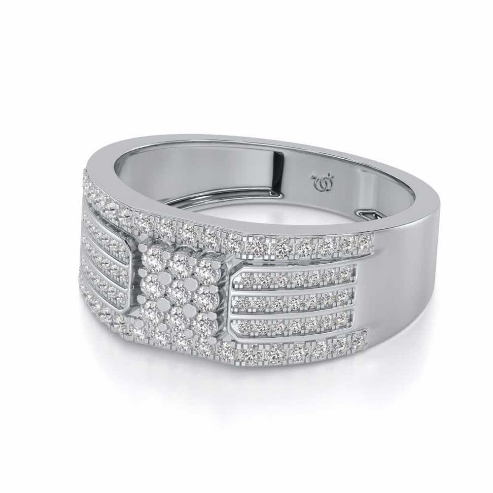 Elegant Magnate Ring For Him - White Gold - Image 2