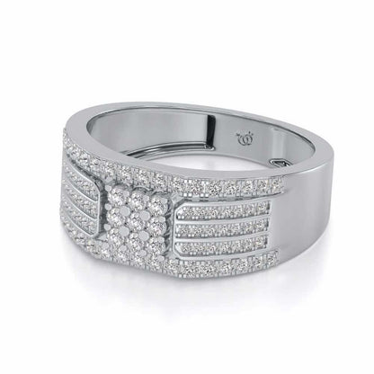 Elegant Magnate Ring For Him - White Gold - Image 2