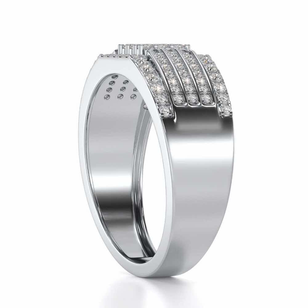 Elegant Magnate Ring For Him - White Gold - Image 3