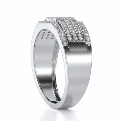 Elegant Magnate Ring For Him - White Gold - Image 3