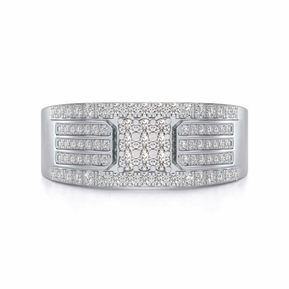 Elegant Magnate Ring For Him - White Gold - Image 4