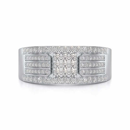 Elegant Magnate Ring For Him - White Gold - Image 4