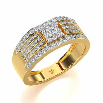 Elegant Magnate Ring For Him - Yellow Gold - Image 1