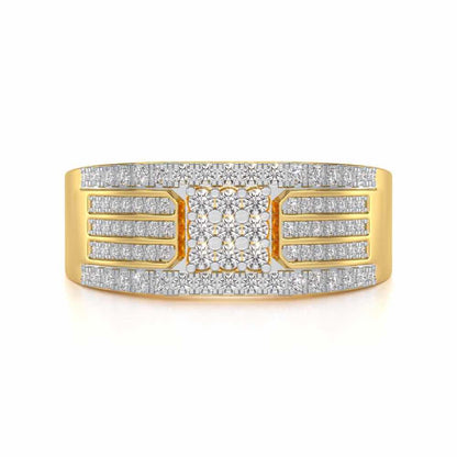 Elegant Magnate Ring For Him - Yellow Gold - Image 4